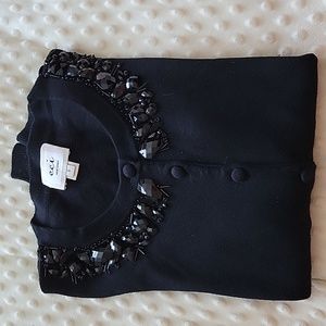 Black button up sweater Sz S